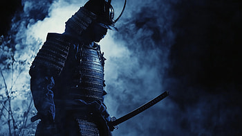 Shadow Samurai in the Dark, fog, samurai, dark HD wallpaper
