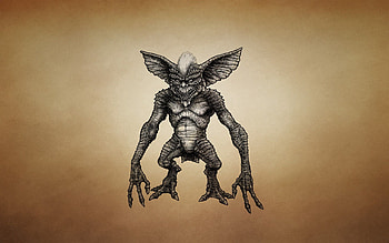 Fantasy, Art, Texture, Minimalism, Digital Art, Gremlin HD wallpaper