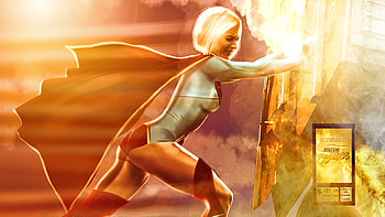 Supergirl Pushing Truck , supergirl, superheroes, artist, artwork, digital-art, deviantart HD wallpaper