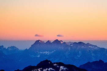 Nature, Sunset, Sky, Mountains, Fog HD wallpaper