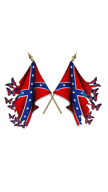 Rebel flag Butterfly', south, butterfly HD phone wallpaper