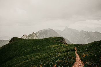 Mountains pathway, camping, nature HD wallpaper
