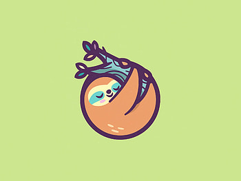 Art, Vector, Branch, Animal, Nice, Sweetheart, Sloth HD wallpaper