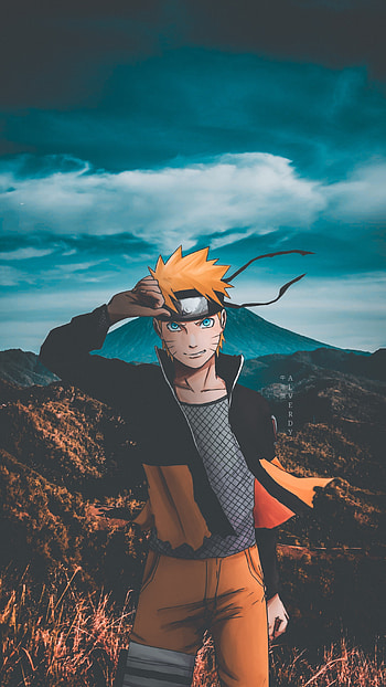 Hero of Konoha, anime x reality, cloud, sky, mountain, anime aesthetic, anime , naruto uzumaki, anime, naruto shippuden HD phone wallpaper