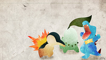 Johto Starters - Pokemon by doubleu42 Johto Starters - Pokemon by doubleu42 HD wallpaper