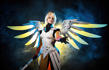 Mercy Overwatch Cosplay , mercy-overwatch, overwatch-2, overwatch, games, cosplay, deviantart HD wallpaper