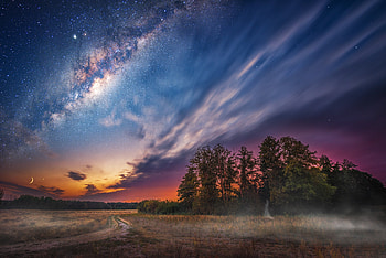 Milky Way Night Sky Stars, milky-way, space, digital-universe, stars, night, nature HD wallpaper