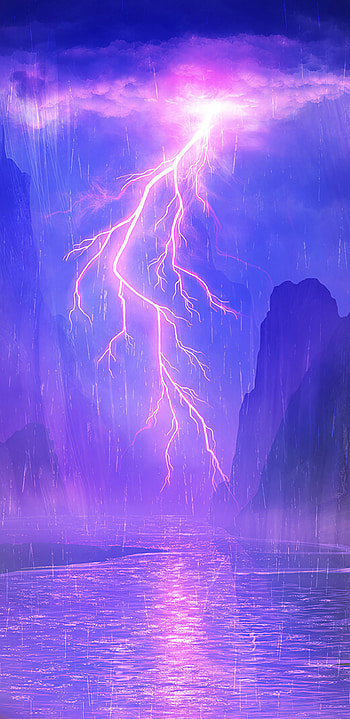 Freak storm lightning, Samsung Galaxy, Note 9 8, Thunder HD phone wallpaper