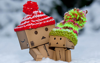 Snow, Miscellanea, Miscellaneous, Hats, Caps, Danboard, Cardboard Robots HD wallpaper