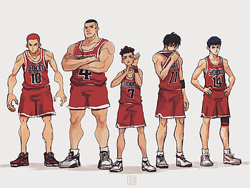 The First Slam Dunk, Hanamichi Sakuragi, Akagi Takenori, Miyagi Ryota, Kaede Rukawa, Hisashi Mitsui, movie, THE FIRST SLAM DUNK HD wallpaper