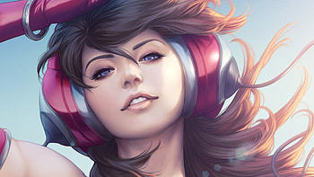 Fantasy Girl, digital, heads, art, face, hair HD wallpaper