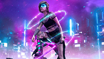 In The Rain We Hide, neon, artist, artwork, digital-art, synthwave HD wallpaper