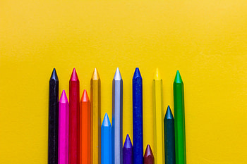 Colorful, pencils, minimal HD wallpaper
