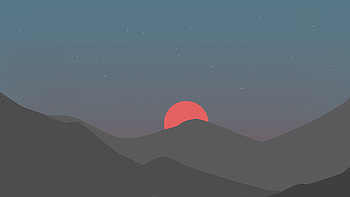 Mountains Sunset Minimal , mountains, minimalism, minimalist, artist, artwork, digital-art, deviantart HD wallpaper