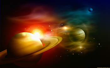 Space star sun pixel solar planets parallel system large HD wallpaper