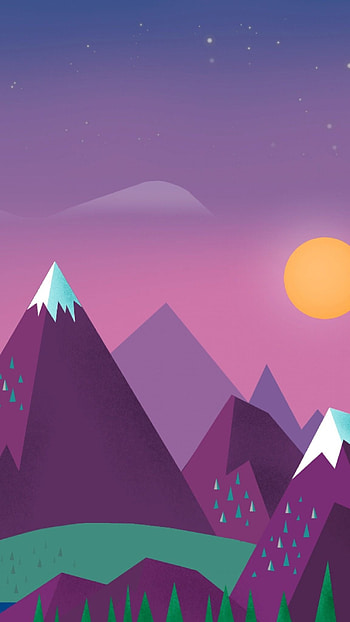 Simple, Purple Mountains, purple, mountains HD phone wallpaper