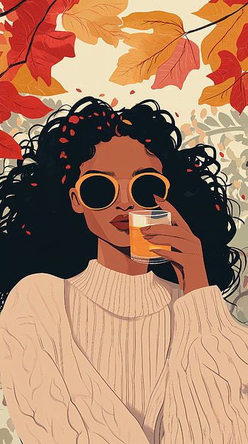 Cozy Autumn Vibes: A Perfect , woman, Autumn, drink, fashion HD phone wallpaper