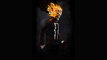 Ghost Rider Art, ghost-rider, artwork, artist, digital-art, superheroes, deviantart HD wallpaper