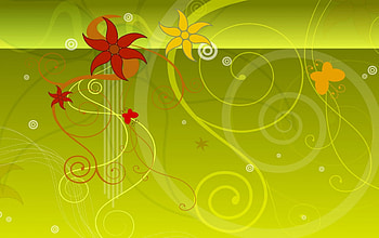 Flower fantasies, flowers, fantasy, green, beauty HD wallpaper