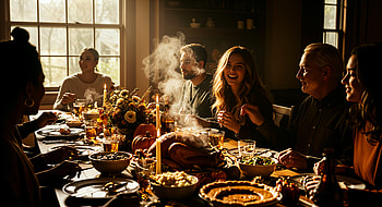 Aesthetic Thanksgiving Feast —, Turkey, Family HD wallpaper