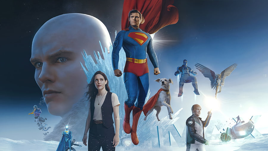 Superman Returns In Glory, superman-legacy, superman, lois-lane, green-lantern, lex-luthor, superheroes, artwork, art, digital-art, 2025-movies, dc-comics, movies, poster, david-corenswet HD wallpaper