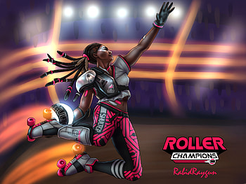 Roller Champions, Artistically crafted, Fanart showcase, Gaming masterpiece HD wallpaper