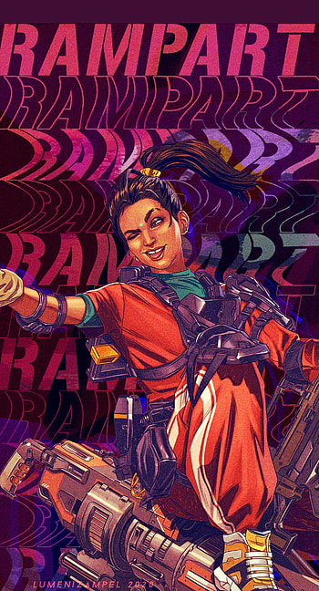Rampart (Apex Legends), magenta, art HD phone wallpaper