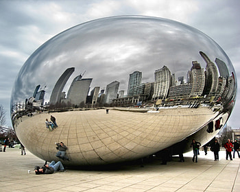 Cities, People, City, Reflection, Chicago, Mirror, Tourists HD wallpaper