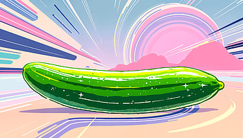 Vibrant Cucumber in Ultra, cucumber, illustration, colorful, vegetable, artistic HD wallpaper