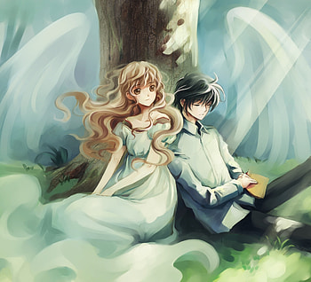 Outdoor, relaxed, Kamui Shirou, Kotori Monou HD wallpaper