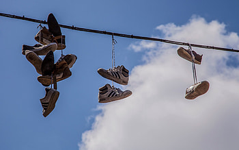 Sky, Clouds, Miscellanea, Miscellaneous, Sneakers, Shoes, Footwear HD wallpaper