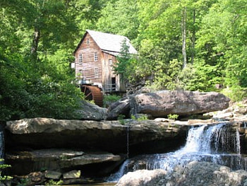 Glade Creek,Grist Mill, Babcock State Park, West Virgina, river, white, flowing, peaceful, rock, daylight, day, light, green, trees, nature, water, forest HD wallpaper