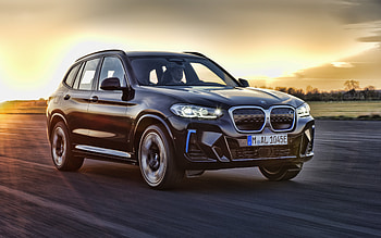 2022, BMW iX3, G08, , front view, exterior, electric crossover, new black iX3, black G08, electric cars, german cars, iX3, BMW HD wallpaper