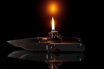graphy - Fire Knife Sebenza Lighter Flame HD wallpaper