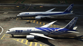 All Nippon Airways, Boeing 787-8 Dreamliner, Livery pack, Aircraft visuals HD wallpaper