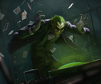 Joker Card Up, joker, superheroes, artist, artwork, digital-art HD wallpaper
