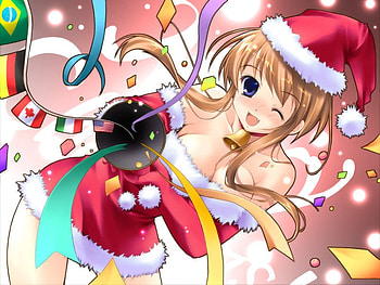 Christmas Charlotte, foxy, cute, anime, christmas HD wallpaper