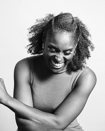 Issa Rae, Captivating portrait, Compelling presence, Intriguing personality HD phone wallpaper
