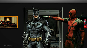 Batman vs Deadpool, backgrounds, nexus, cartoon, deadpool, dc comics, marvel universe, , fanart, anime, 1920x1080 only, super heroes, batman HD wallpaper