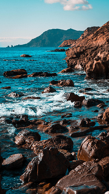 Nature, Mountains, Waves, Rocks, Surf HD phone wallpaper
