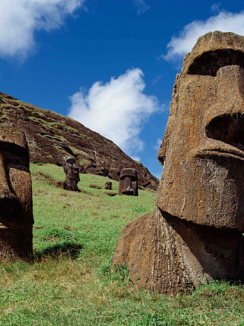 Easter Island, Sacred stone guardians, Unexplained Polynesian statues, South Pacific wonder HD phone wallpaper