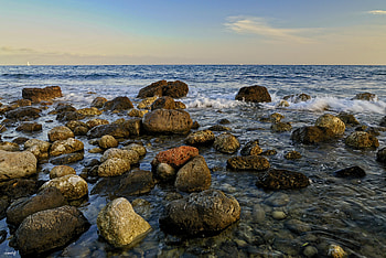 Nature, Stones, Sea, Waves, Shore, Bank HD wallpaper