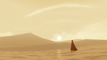Journey game, Sand desert landscape, Gaming screenshot HD wallpaper