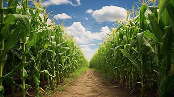 Cornstalk Pathway, cornstalk HD wallpaper