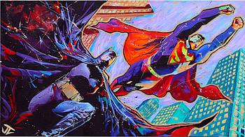 Batman Superman Glitch Art , batman, superman, superheroes, artist, artwork, digital-art, glitch HD wallpaper