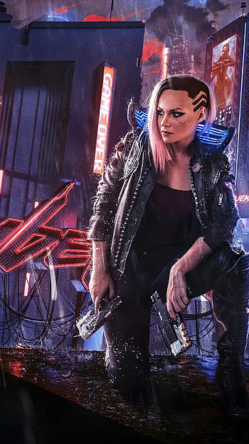 Cyberpunk 2077 girl , Female characters, Top backgrounds HD phone wallpaper