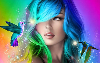 Face beautiful woman fantasy girl . HD wallpaper