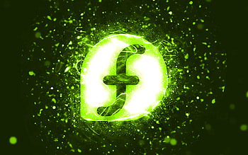 Fedora lime logo, , lime neon lights, creative, lime abstract background, Fedora logo, Linux, Fedora HD wallpaper