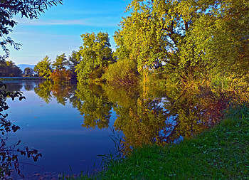 Landscape, Nature, Trees, Autumn, Lake HD wallpaper