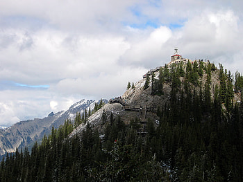 Canada - Sulphur Mountain, banff national park, canada, mountains, sulphur mountain HD wallpaper